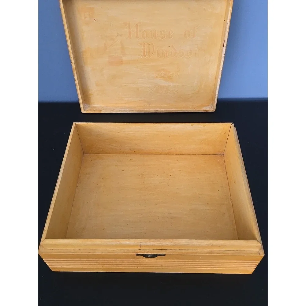 Vintage Wooden Storage Trinket Art Box‎ by Anton Pieck Victorian Scene 9